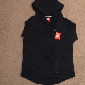 Women’s Black Tech Fleece Cape Jacket